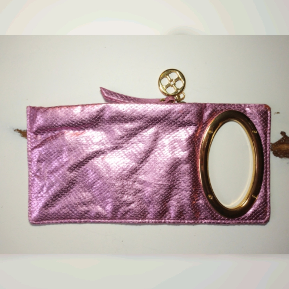 Minimal Statement Wristlet With Metal Handle - image 1